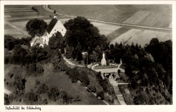 Postcard Schömberg in the Zollernalb district, Palmbühl, aerial photograph