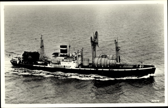 Postcard steamer MS Delft, KNSM