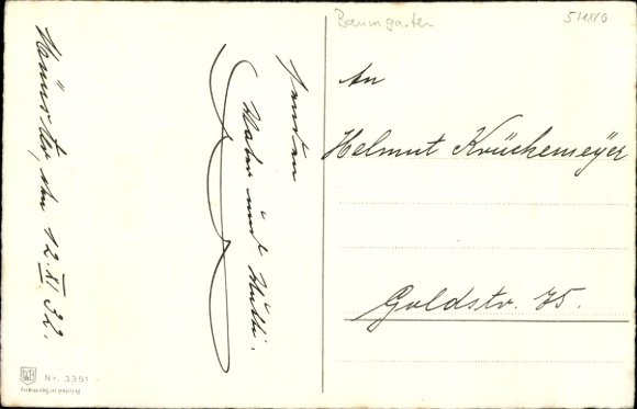 Artist Postcard Baumgarten, Fritz, congratulations birthday, well-wishers, flowers, clover leaves
