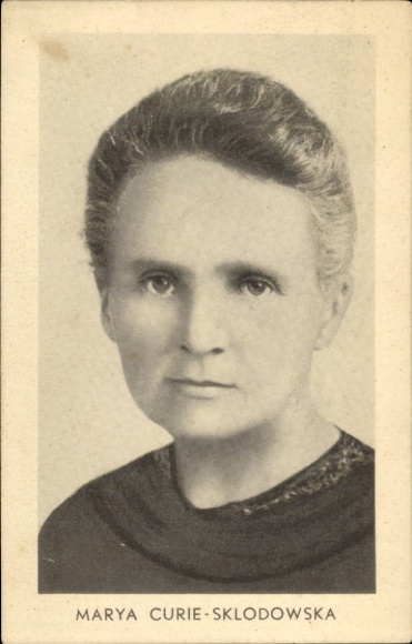 Postcard Physicist Marya Curie Sklodowska, Marie Curie, Portrait, Nobel Prize Winner