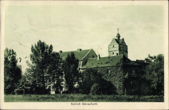 Postcard Gänsefurth Hecklingen in the Salzlandkreis, view of the castle