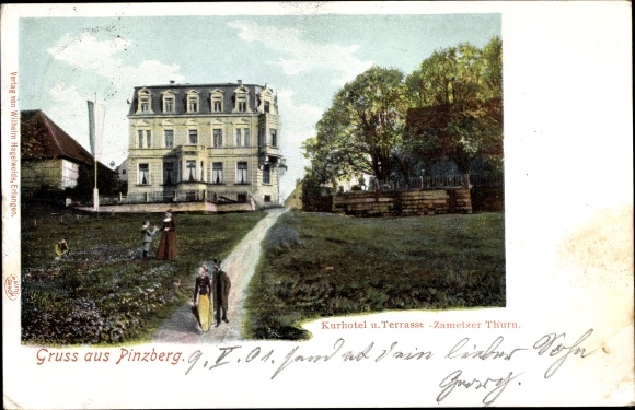 KP Pinzberg w Górnej Frankonii, hotel uzdrowiskowy i taras