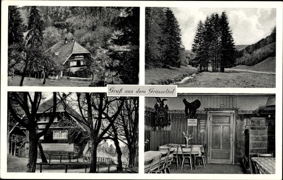 Postcard Neuenbürg in the Black Forest Württemberg, Economy in the Gösseltal