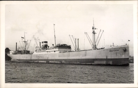 foto Ak vrachtschip Wolfsburg, DDG Hansa