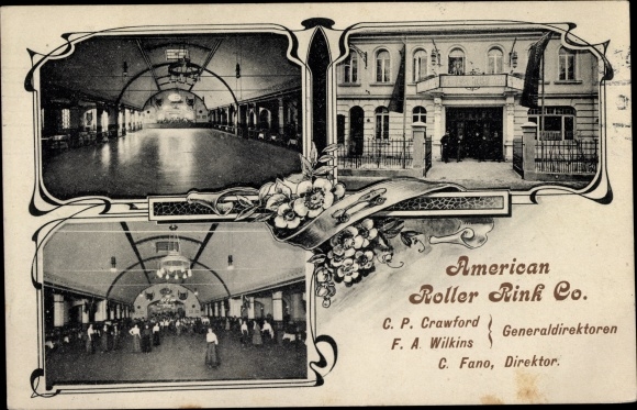 Postcard Hanover in Lower Saxony, Roller Skate Palace, Hildesheimerstrasse 45, American Roller Rink Co.