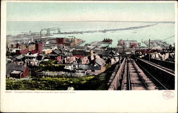 Ak Duluth Minnesota USA, Minnesota Point von Incline Railway