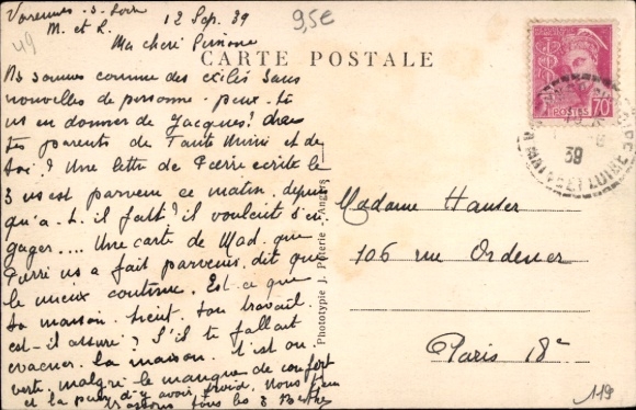 Postcard Varennes sur Loire Maine et Loire, Rue des Sabotiers, Boulangerie