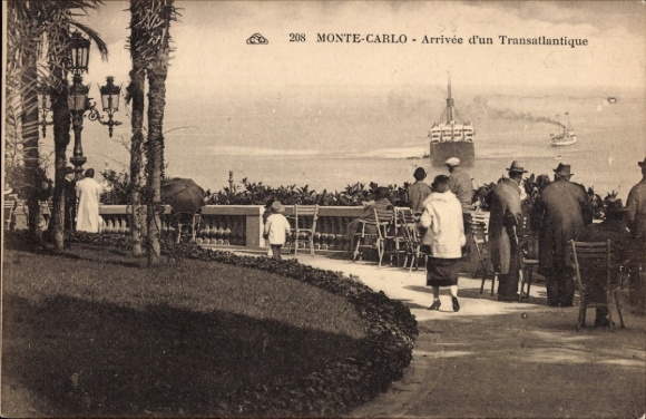 CPA Monte-Carlo Monaco, Arrivée d'un Transatlantique
