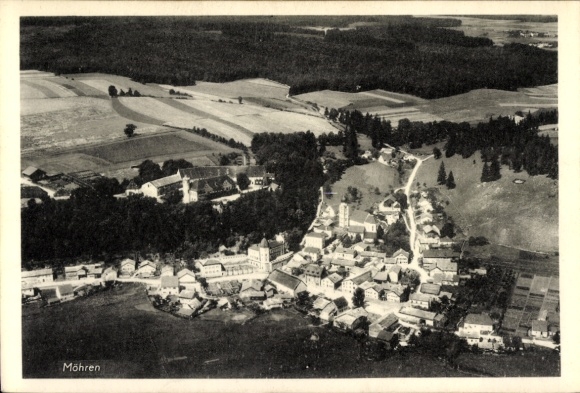 Ak Möhren Treuchtlingen im Altmühltal Mittelfranken, Luftaufnahme von  ländliche Umgebung, klare 