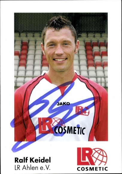 Autogrammkarte Fußballer Ralf Keidel, Rot Weiss Ahlen, Autogramm