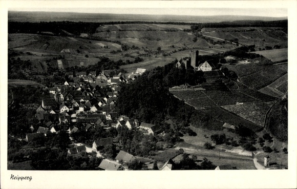 Postcard Neipperg in Zabergäu Brackenheim on the Zaber Württemberg, landscape view, picturesque village