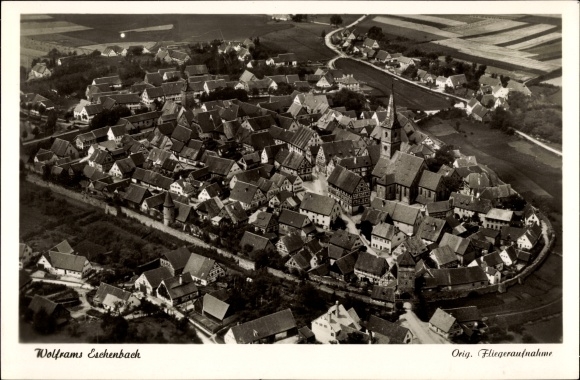 Ak Wolframs Eschenbach in Beieren, luchtfoto