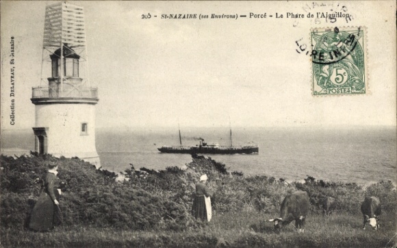 Postcard Saint Nazaire Loire Atlantique, lighthouse