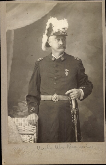 Cabinet Photo Manchester Iowa, Freemason, Masons in Uniform, Order