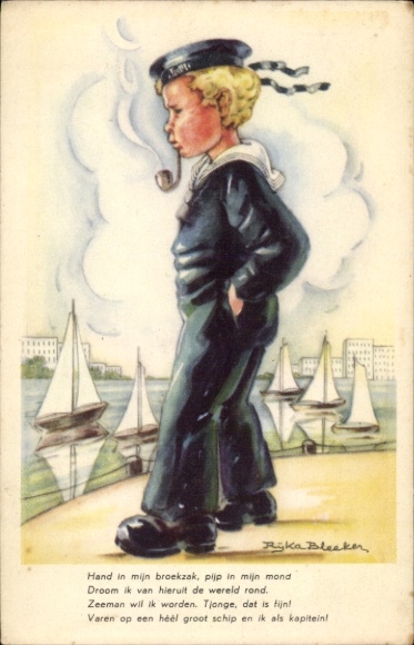 Künstler Ak Bleeker, Hand in mijn broekzak, pijp in mijn mond, Zeeman