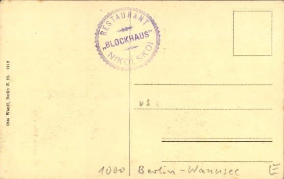 Postcard Berlin Zehlendorf, Blockhaus Nikolskoe