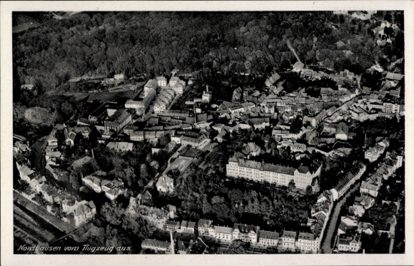 Ak Nordhausen am Harz, Luftaufnahme von  Stadtansicht,  Architektur