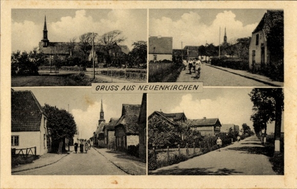 Ak Neuenkirchen an der Stör Bahrenfleth in Sleeswijk-Holstein, gedeeltelijk uitzicht