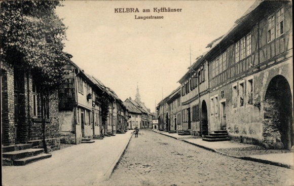 Ansichtkaart Kelbra bij Kyffhäuser, Langestraße