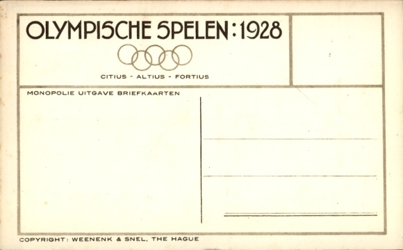 Postcard Olympia 1928, Italian football team, footballers