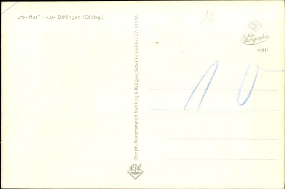 Postcard Dötlingen in Oldenburg, To Hus