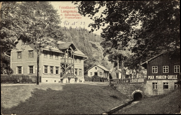 PC Langenau Geroldsgrün in the Franconian Forest Upper Franconia, forester's house, Max Marien Quelle