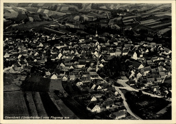 Ak Obernbreit in Neder-Franken, luchtfoto