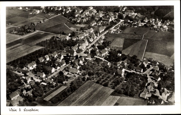 Ak Wain in Württemberg, Fliegeraufnahme