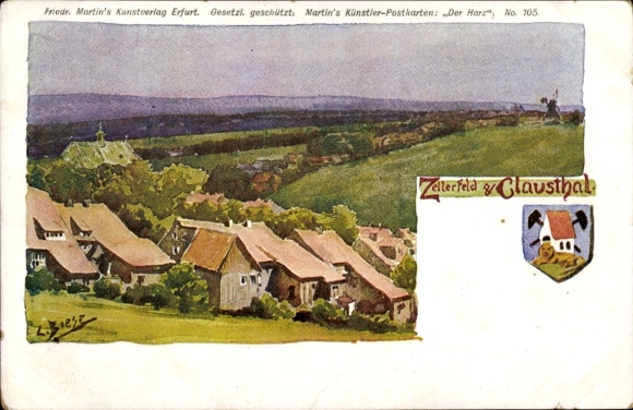 Artysta KP Biese, Clausthal Zellerfeld w Górnym Harzu, widok ogólny