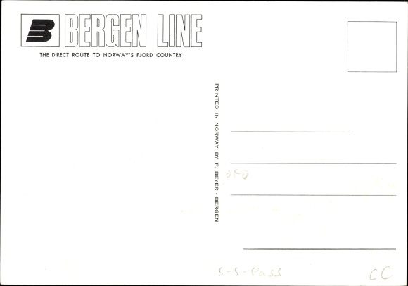 Ak stoomschip MS Jupiter, Bergen Line, stoomboot