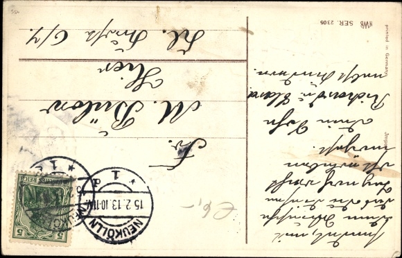 Stempel pocztówka gratulacje urodziny, dzieci, prezenty, ciasta, butelki szampana