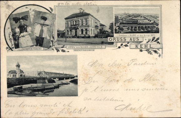 PC Kehl am Rhein, Hanau costume, Hotel zur Blume, bridge