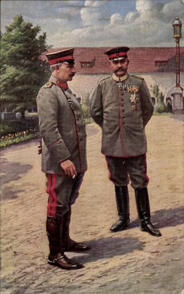 PC of Kaiser Wilhelm II, Field Marshal Paul von Hindenburg, Posen Castle, 1915