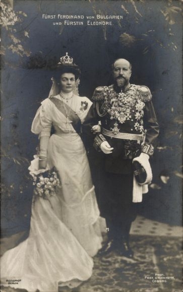 Postcard Prince Ferdinand of Bulgaria and Princess Eleonore