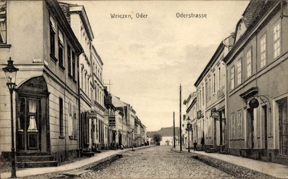 Postcard Wriezen in the Oderbruch, Oderstraße