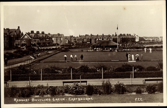 Ak Eastbourne Oost-Sussex Engeland, Redoubt Bowling Green