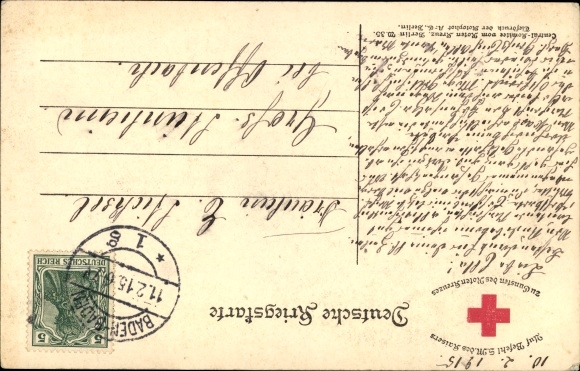 Postcard Kaiser Wilhelm II, I don't know any parties anymore, quote 1914