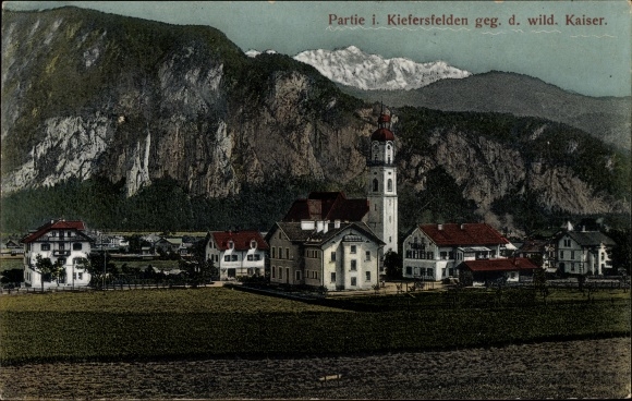 Postcard Kiefersfelden Upper Bavaria, general view, Wilder Kaiser
