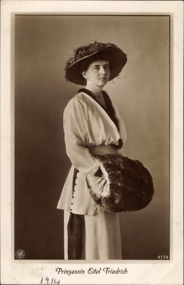 Ansichtkaart Sophie Charlotte van Oldenburg, Prinses Eitel Friedrich van Pruisen