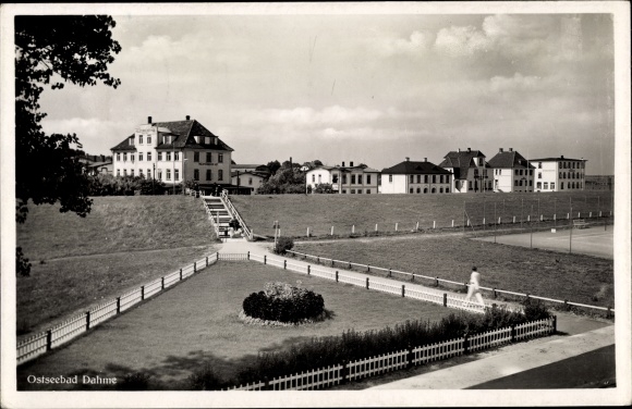 Postcard Baltic resort Dahme in Holstein, hotel complex