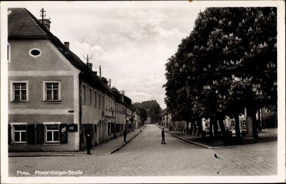 Ak Floß im Kreis Neustadt an der Waldnaab Oberpfalz, Blick in die Flossenbürger Straße