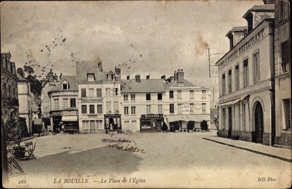 Postcard La Bouille Seine Maritime, The Church Square