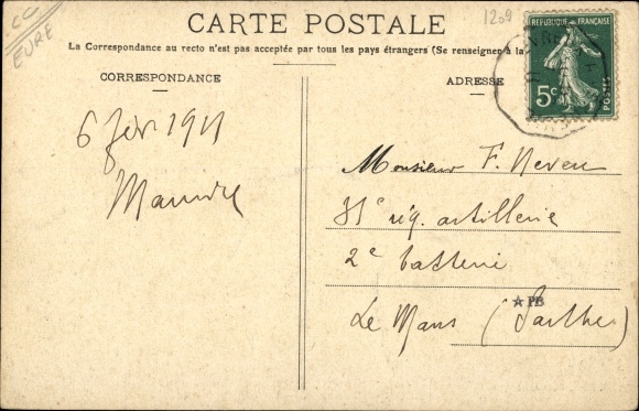 Postcard Damville Eure, La Pierre Laye