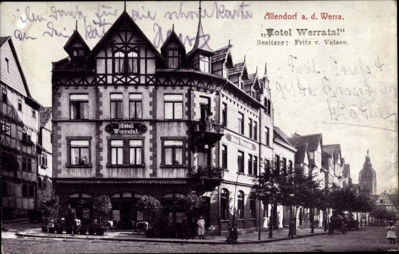 Postcard Bad Sooden Allendorf in Hesse, Hotel Werratal