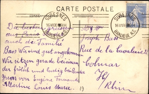 Ak Paris XIX, Bolivarplein en Bolivarstraat