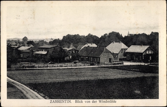 Postcard Zarrentin am Schaalsee, view from the windmill