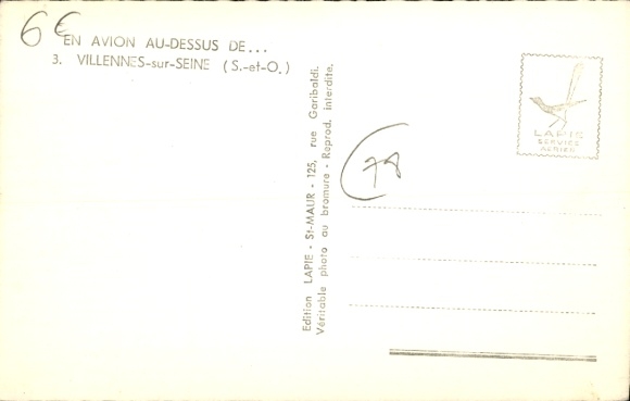 Postcard Villennes sur Seine Yvelines, panorama