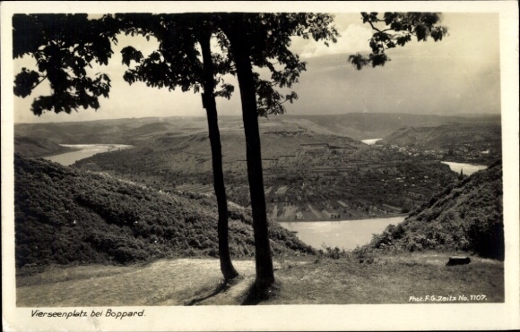 Postcard Boppard am Rhein, Vierseenplatz