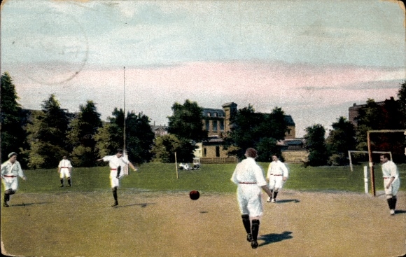 Postcard Wildeshausen in Lower Saxony, football match, restaurant and shop R. Amthor