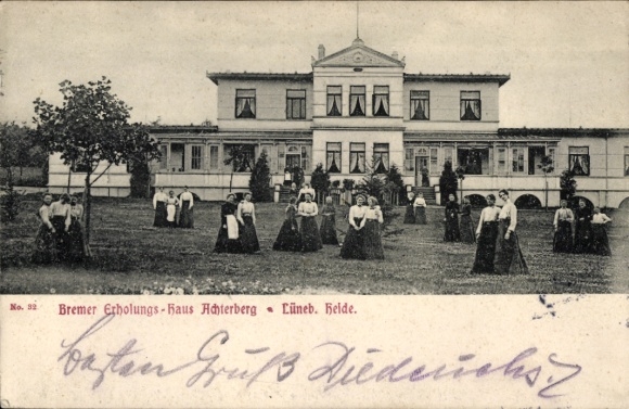 Ak Bergen in der Lüneburger Heide, Bremer Erholungshaus Achterberg